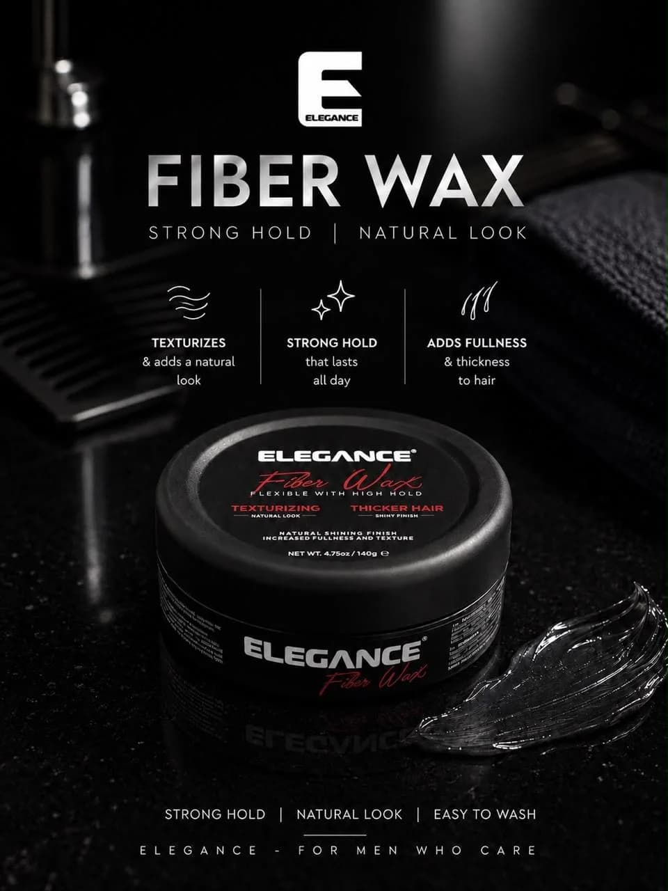 Elegance Gel Wax combines the hold of a styling gel with the flexibility of a wax. It provides strong, long-lasting control while giving hair definition, texture, and a polished finish. Ideal for crea